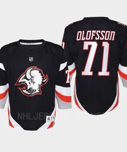 Victor Olofsson 71 Buffalo Sabres 2022-23 Goathead Third Player Youth Jersey Black