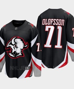 Victor Olofsson 71 Buffalo Sabres 2022-23 Goathead Third Premier Breakaway Player Black Jersey
