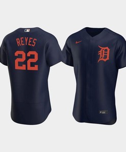 Victor Reyes 22 Detroit Tigers Navy Alternate Jersey