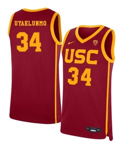 Victor Uyaelunmo 34 USC Trojans Elite Basketball Men Jersey - Red