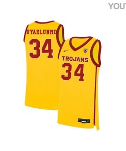 Victor Uyaelunmo 34 USC Trojans Elite Basketball Youth Jersey - Yellow