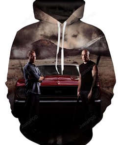 Vin Diesel Paul Walker Fast & Furious 3D Hoodie Zip Hoodies