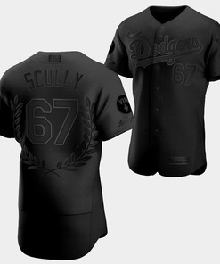 Vin Scully Special Commemorative Los Angeles Dodgers 67 Black Vin Forever Jersey