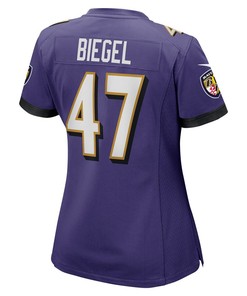 Vince Biegel 47 Baltimore Ravens Women's Player Game Jersey - Purple
