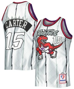 Vince Carter Toronto Raptors Mitchell & Ness 1998-99 Hardwood Classics 75th Anniversary Swingman Jersey - Platinum Nba