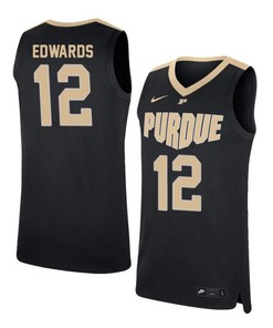Vince Edwards 12 Purdue Boilermakers Elite Basketball Men Jersey - Black