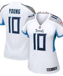 Vince Young Tennessee Titans Womens Retired Game Jersey - White Nfl