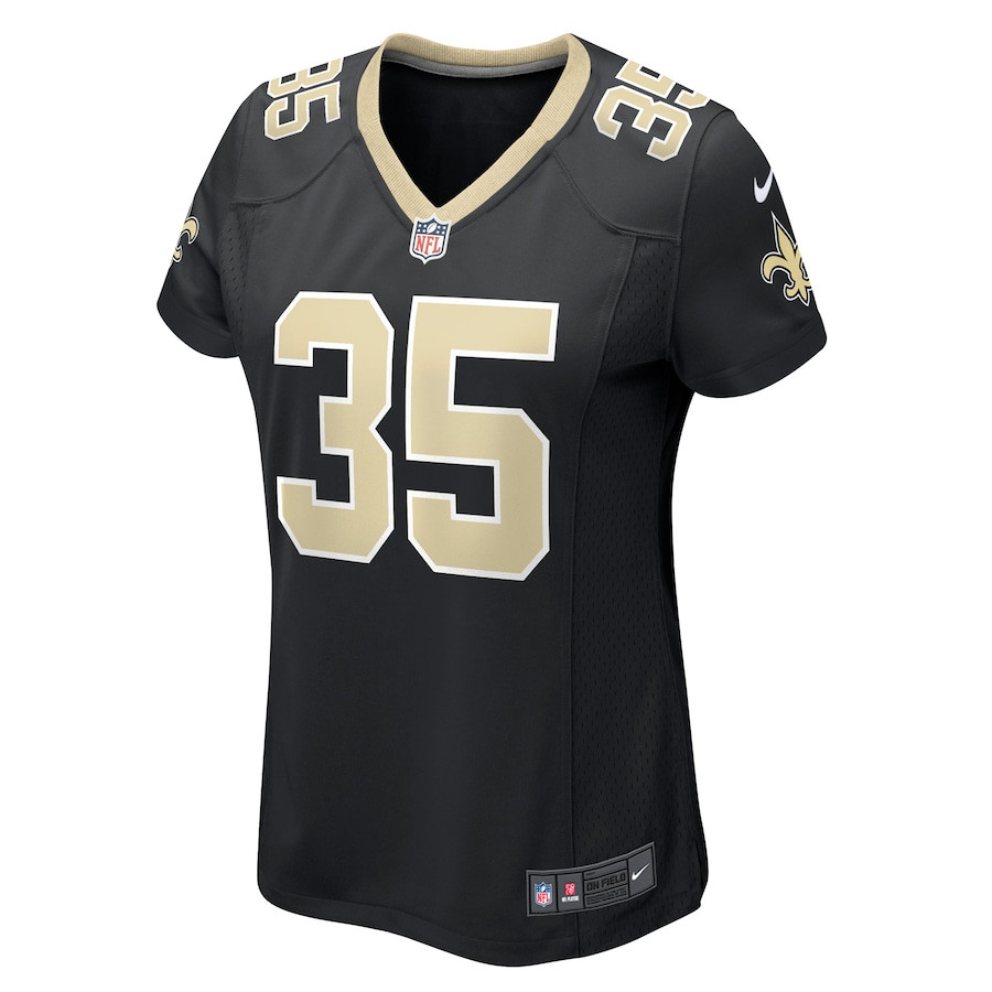 Vincent Gray 35 New Orleans Saints Women's Game Player Jersey - Black