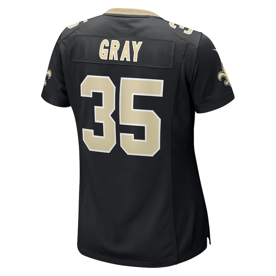 Vincent Gray 35 New Orleans Saints Women's Game Player Jersey - Black