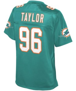 Vincent Taylor Miami Dolphins Nfl Pro Line Womens Team Player Jersey - Aqua