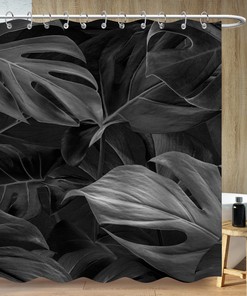 Vintage Abstract Flowers Shower Curtain with Minimalist Bohemia Art Style, Great for Bathroom Decor - Bathroom Curtain