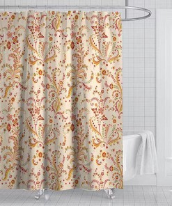 Vintage Botanical Shower Curtain with Beautiful Floral Print for Bathroom Accessories