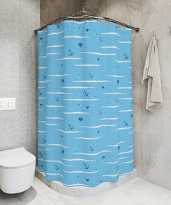 Vintage Diving Helmet and Octopus Shower Curtain for Bathroom Decor
