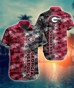 Vintage Georgia Bulldogs Uga Hawaiian Shirt Gift for Beach Lovers