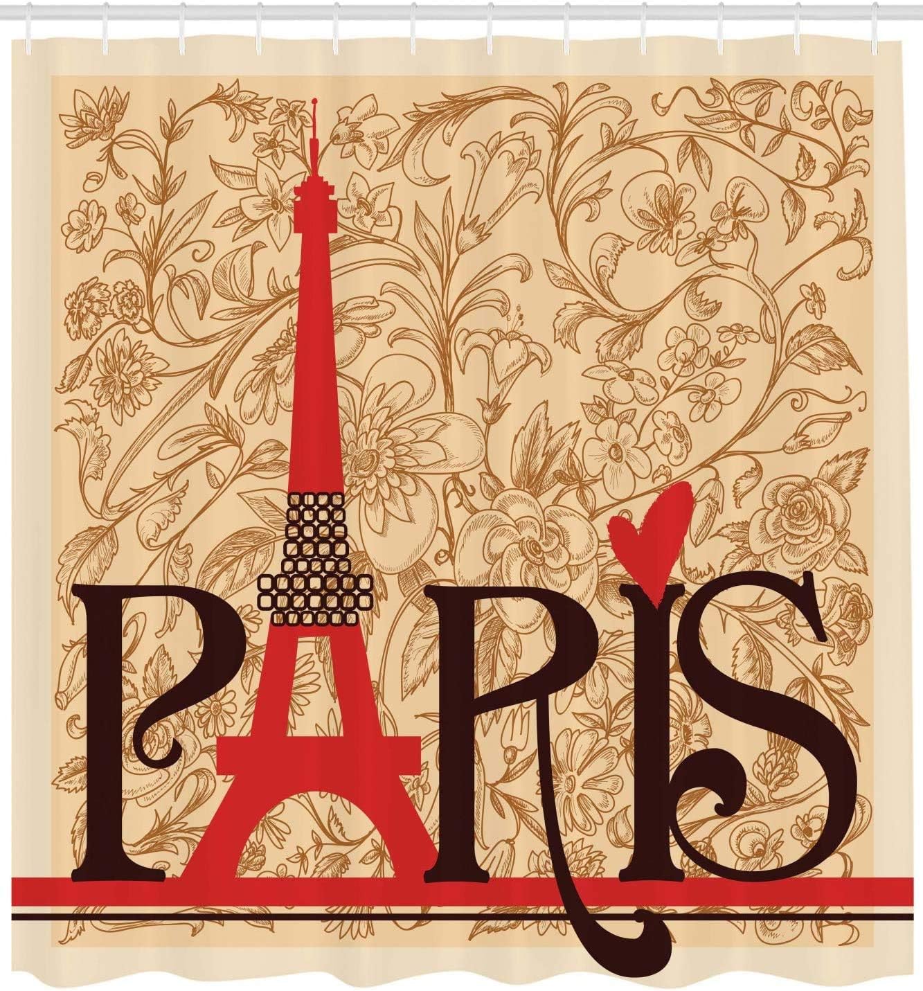 Vintage Paris French Eiffel Tower City Holiday Postcards Gifts Shower Curtain - Elegant Bathroom Decor