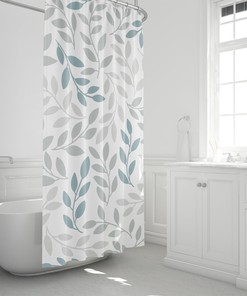 Vintage Tropical Flowers Shower Curtain with Botanical Art Design