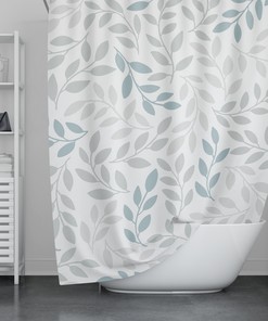 Vintage Tropical Flowers Shower Curtain with Botanical Art Design
