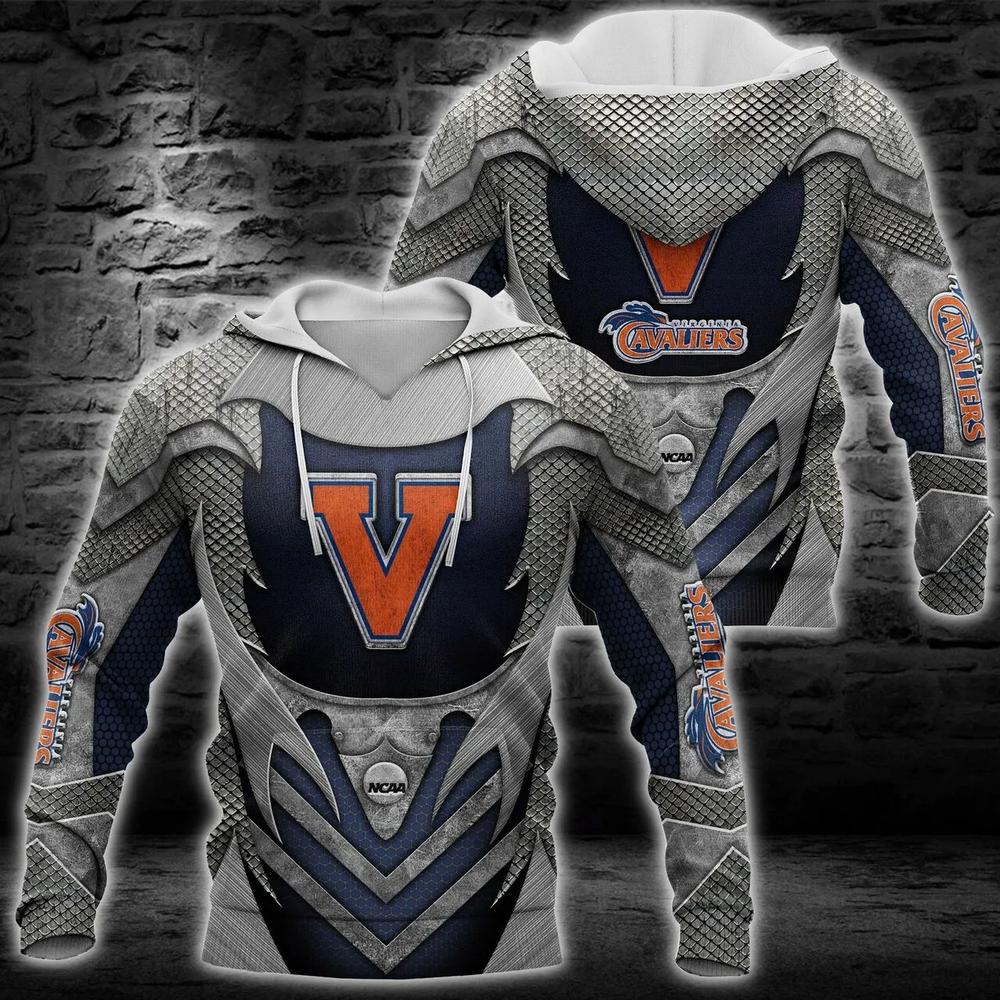 Virginia Cavaliers Armor Vintage 3D Hoodie NCAA Basketball Gifts