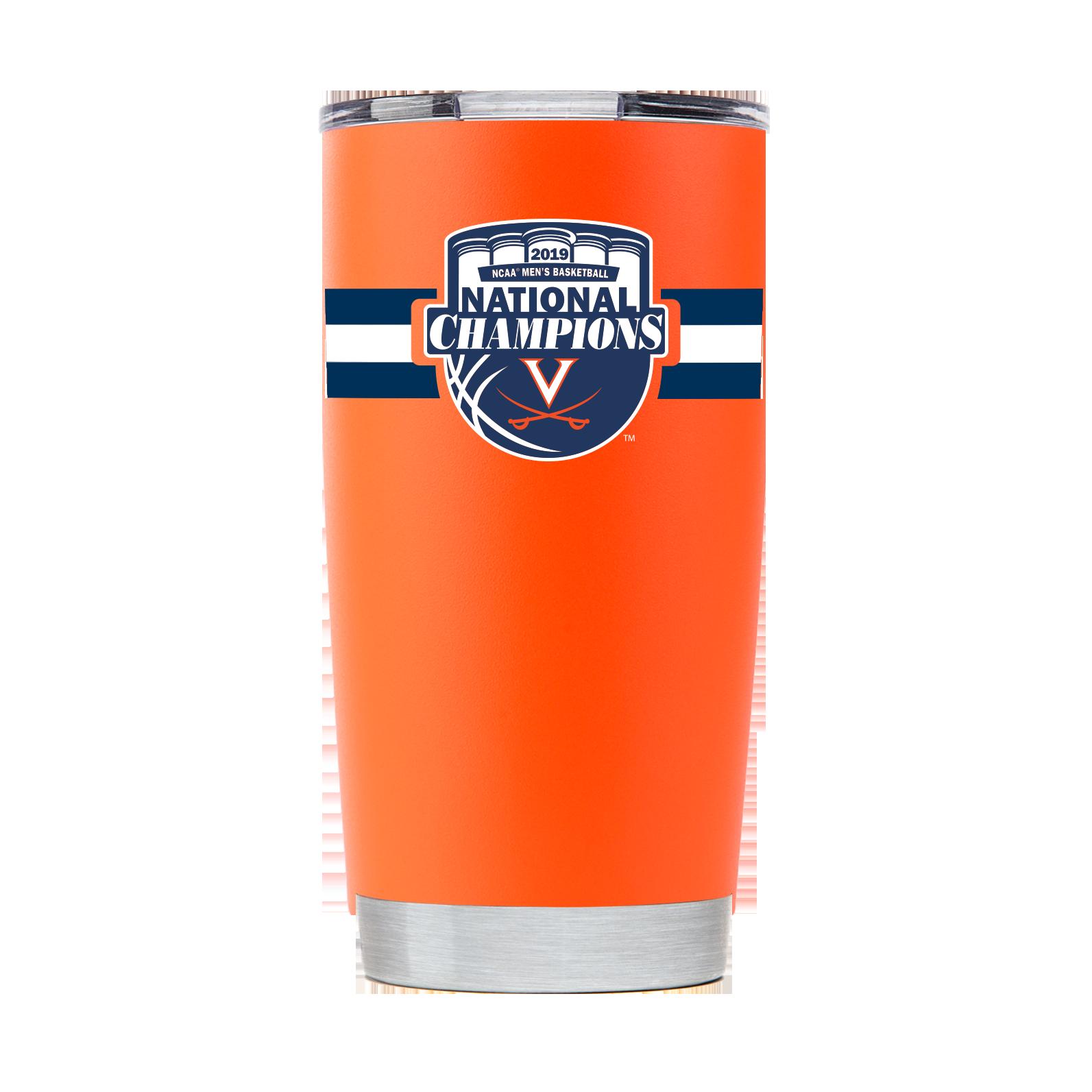 Virginia National Champs Orange Striped Tumbler - Great for Virginia National Champs Fans