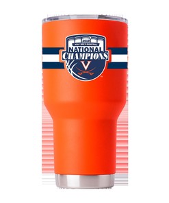 Virginia National Champs Orange Striped Tumbler - Great for Virginia National Champs Fans