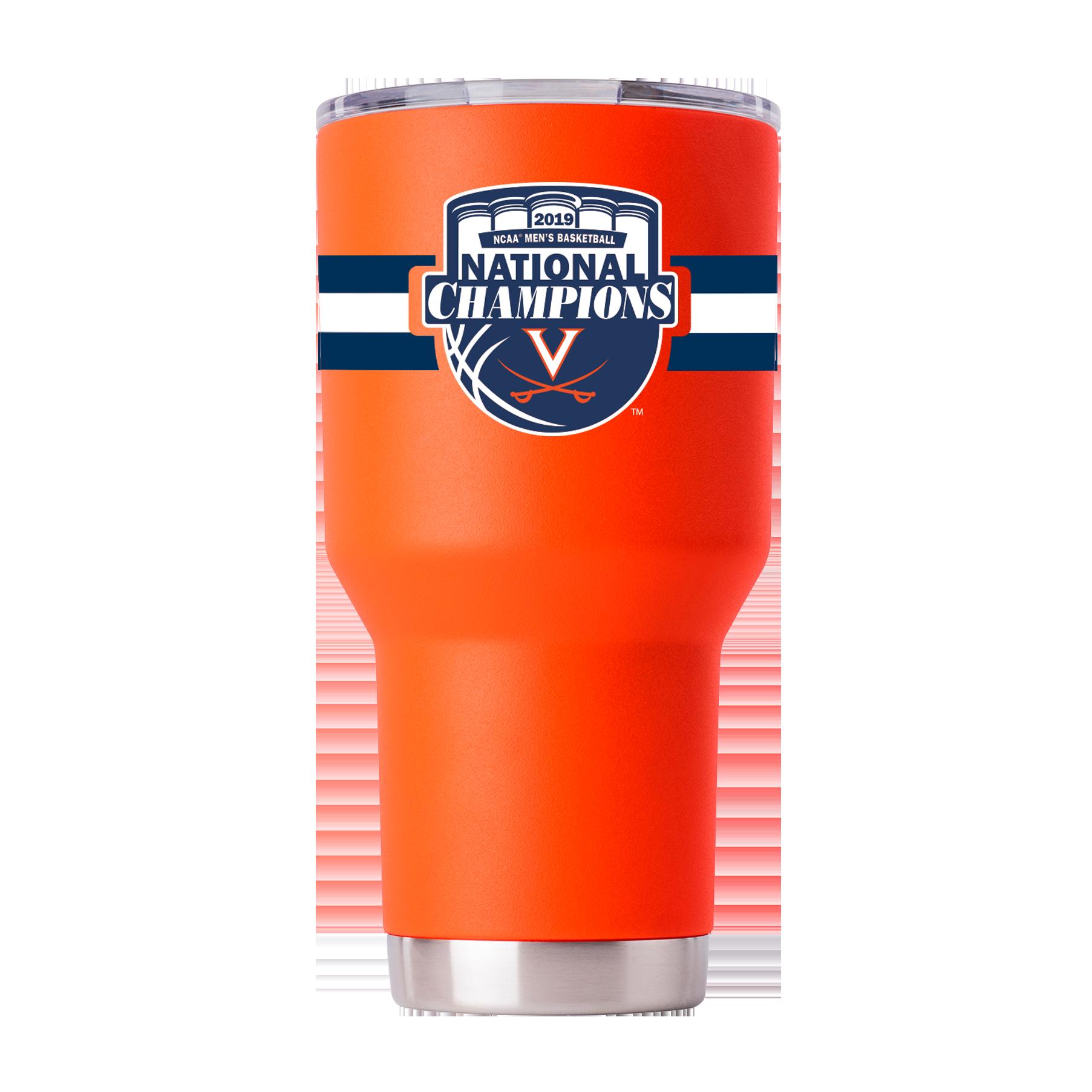 Virginia National Champs Orange Striped Tumbler - Great for Virginia National Champs Fans