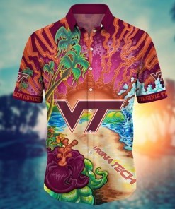 Virginia Tech Hokies NCAA Flower Hawaii Shirt For Fans Ver 1