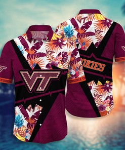 Virginia Tech Hokies NCAA Flower Hawaii Shirt For Fans Ver 12
