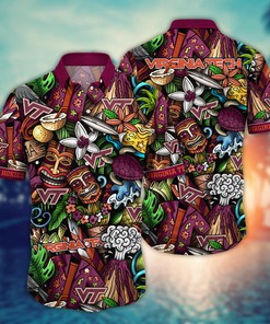 Virginia Tech Hokies NCAA Flower Hawaii Shirt For Fans Ver 16