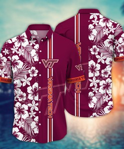 Virginia Tech Hokies NCAA Flower Hawaii Shirt For Fans Ver 19