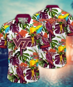 Virginia Tech Hokies NCAA Flower Hawaii Shirt For Fans Ver 2