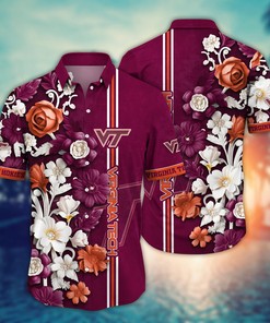 Virginia Tech Hokies NCAA Flower Hawaii Shirt For Fans Ver 24