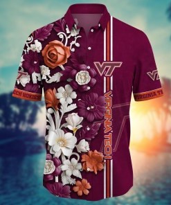 Virginia Tech Hokies NCAA Flower Hawaii Shirt For Fans Ver 24