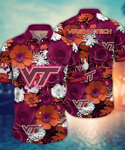 Virginia Tech Hokies NCAA Flower Hawaii Shirt For Fans Ver 27