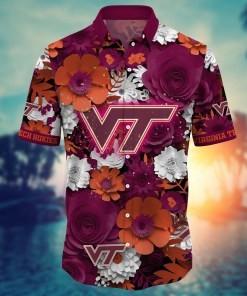 Virginia Tech Hokies NCAA Flower Hawaii Shirt For Fans Ver 27