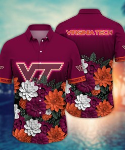 Virginia Tech Hokies NCAA Flower Hawaii Shirt For Fans Ver 28