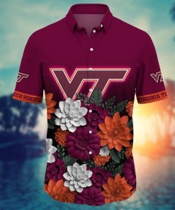 Virginia Tech Hokies NCAA Flower Hawaii Shirt For Fans Ver 28