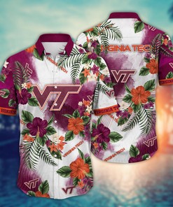 Virginia Tech Hokies NCAA Flower Hawaii Shirt For Fans Ver 30