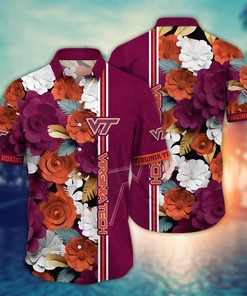 Virginia Tech Hokies NCAA Flower Hawaii Shirt For Fans Ver 36