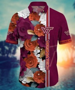 Virginia Tech Hokies NCAA Flower Hawaii Shirt For Fans Ver 36