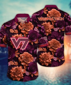 Virginia Tech Hokies NCAA Flower Hawaii Shirt For Fans Ver 37