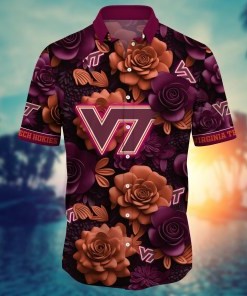 Virginia Tech Hokies NCAA Flower Hawaii Shirt For Fans Ver 37