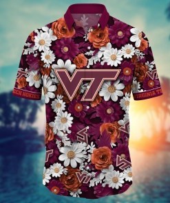 Virginia Tech Hokies NCAA Flower Hawaii Shirt For Fans Ver 4