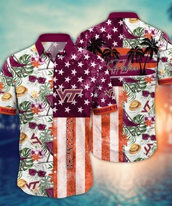 Virginia Tech Hokies NCAA Flower Hawaii Shirt For Fans Ver 8