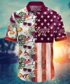 Virginia Tech Hokies NCAA Flower Hawaii Shirt For Fans Ver 8