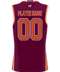 Virginia Tech Hokies NIL Men Basketball Custom Jersey - Maroon