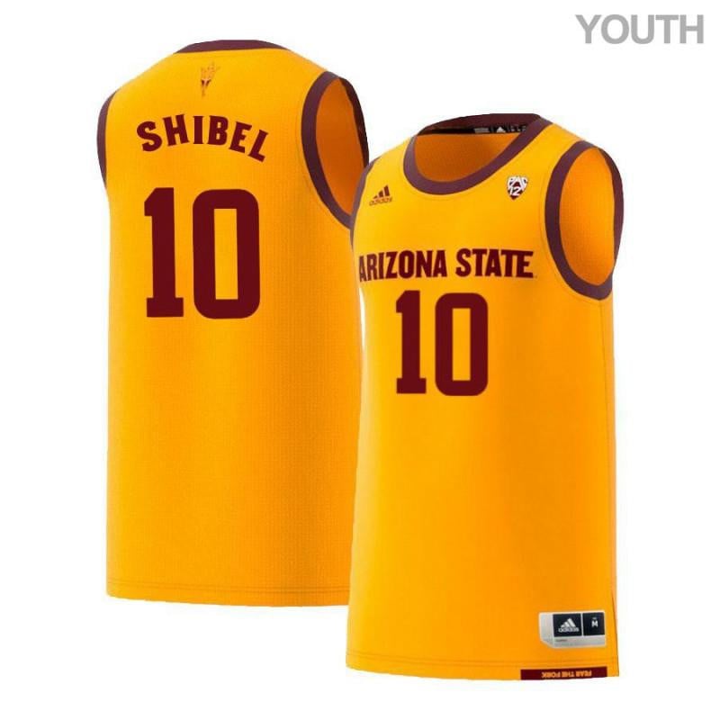 Vitaliy Shibel 10 Arizona State Sun Devils Retro Basketball Youth Jersey - Yellow