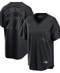 Vladimir Guerrero Jr. Toronto Blue Jays Pitch Black Fashion Replica Player Jersey - Black Mlb