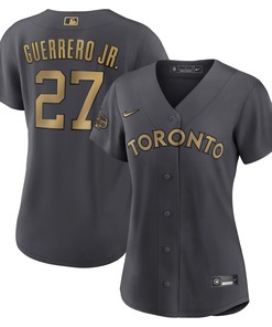 Vladimir Guerrero Jr. Toronto Blue Jays Womens 2022 Mlb All-star Game Replica Player Jersey - Black Mlb