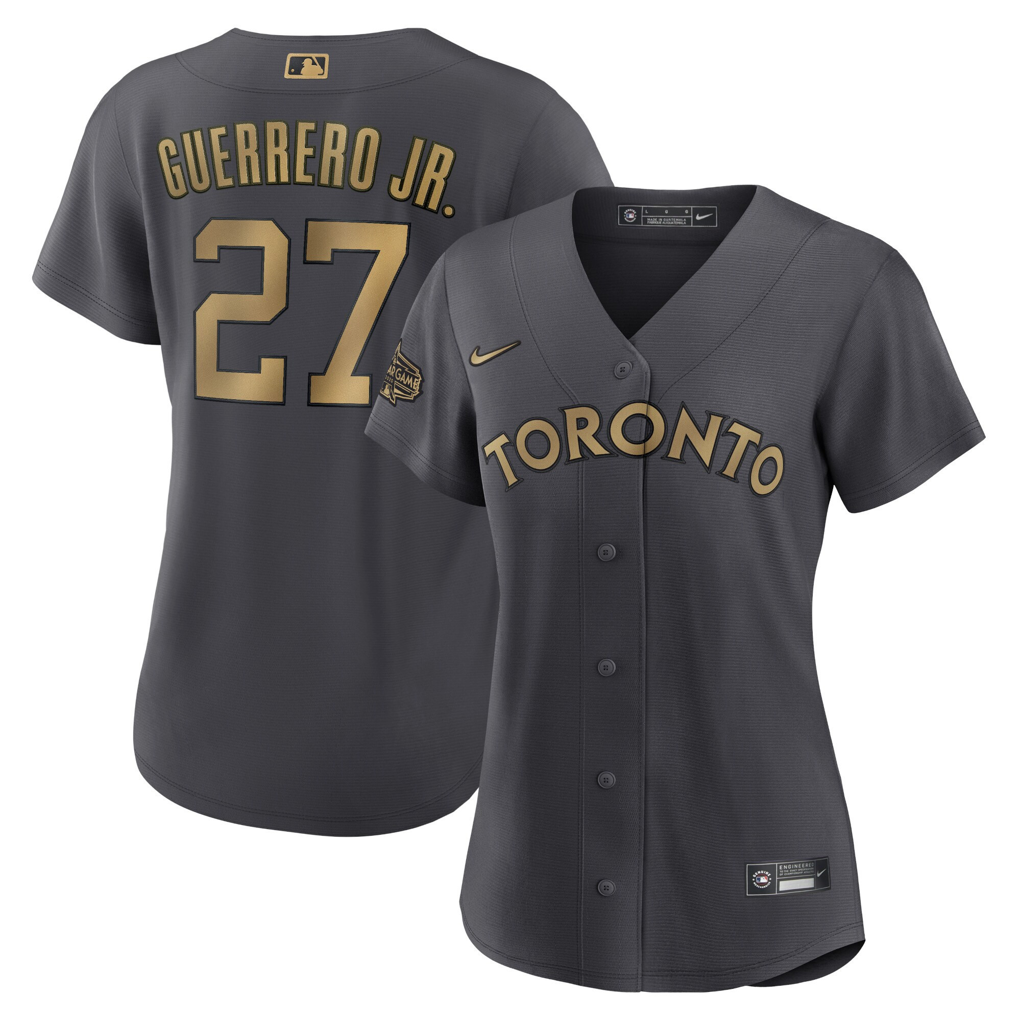 Vladimir Guerrero Jr. Toronto Blue Jays Womens 2022 Mlb All-star Game Replica Player Jersey - Black Mlb