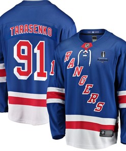 Vladimir Tarasenko 91 New York Rangers Stanley Cup 2023 Playoffs Patch Home Breakaway Men Jersey - Blue